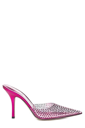 Paris Texas Embellished Pointed Toe Mules