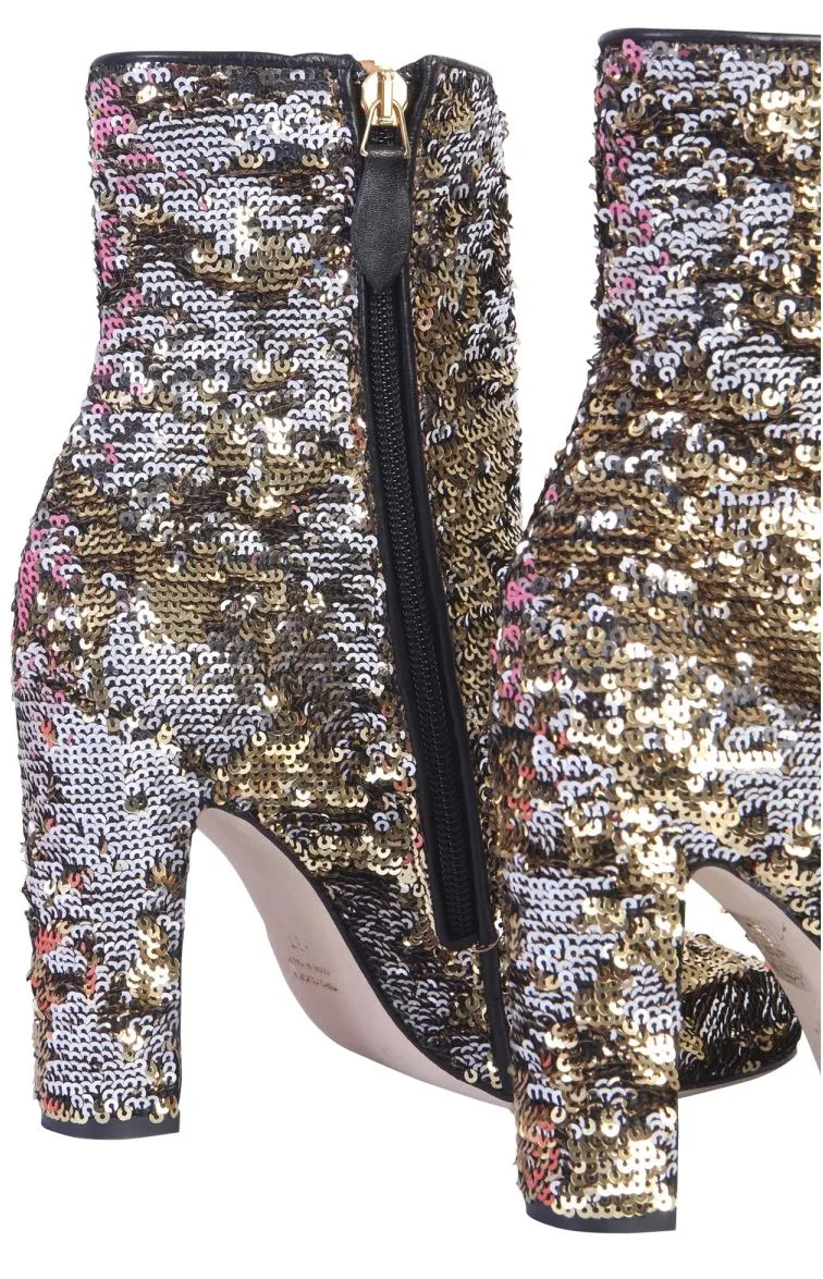 Paris Texas Sequin Embellished Ankle Boots