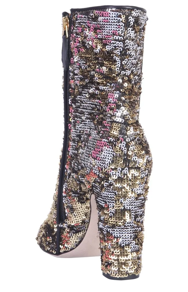 Paris Texas Sequin Embellished Ankle Boots