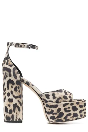 Paris Texas Tatiana Leopard Print Platform Sandals