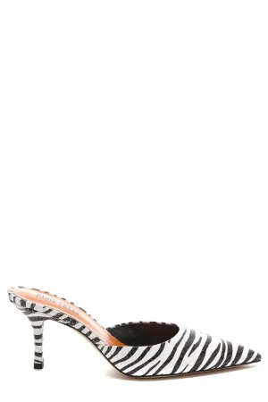 Paris Texas Zebra Patterned Pointed Toe Pumps