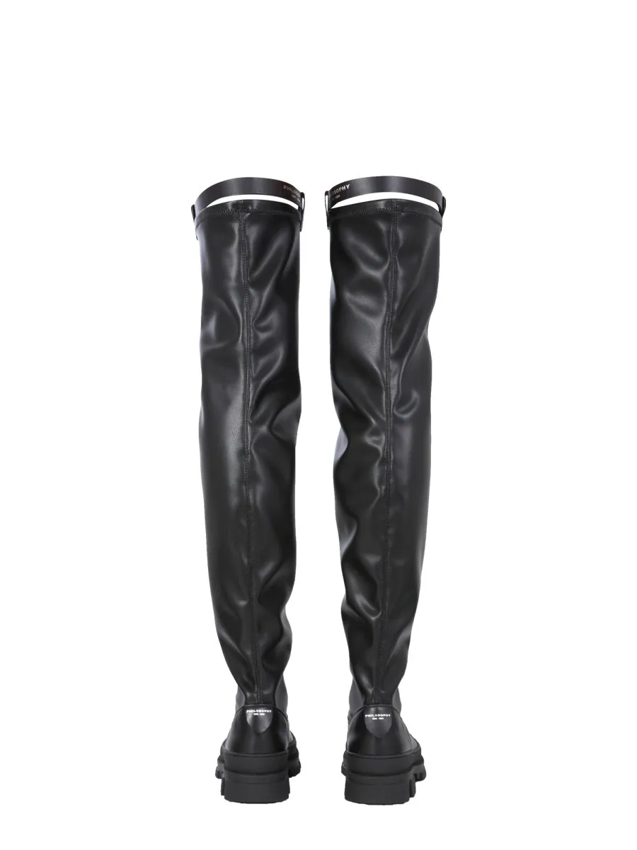 Philosophy Di Lorenzo Serafini Logo Embroidered Ankle Boots