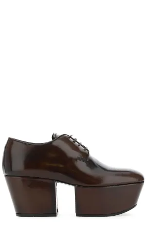Prada Lace-up Platform Pumps