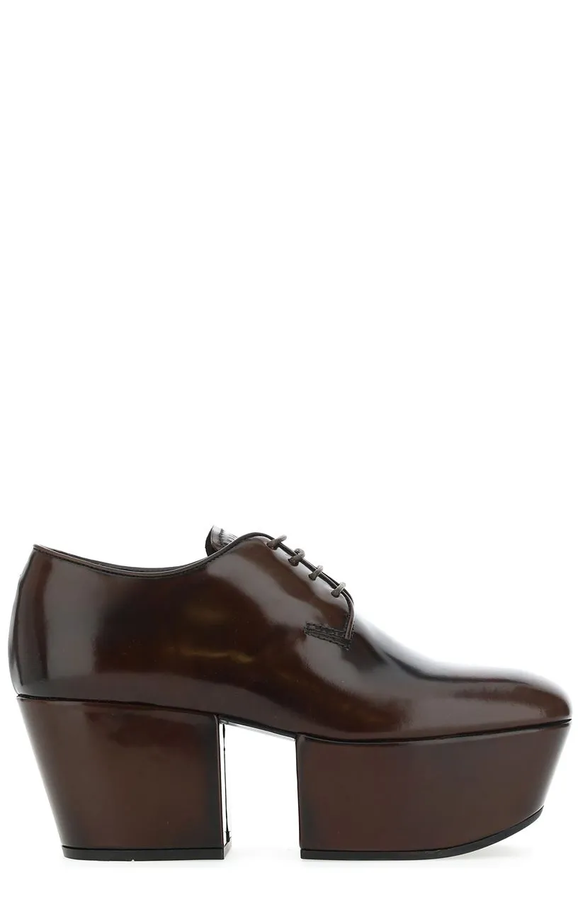Prada Lace-up Platform Pumps