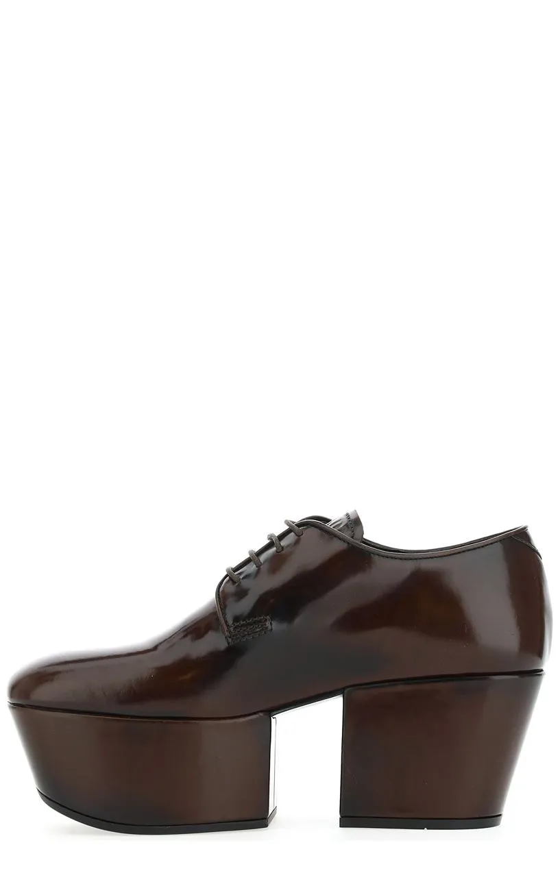 Prada Lace-up Platform Pumps