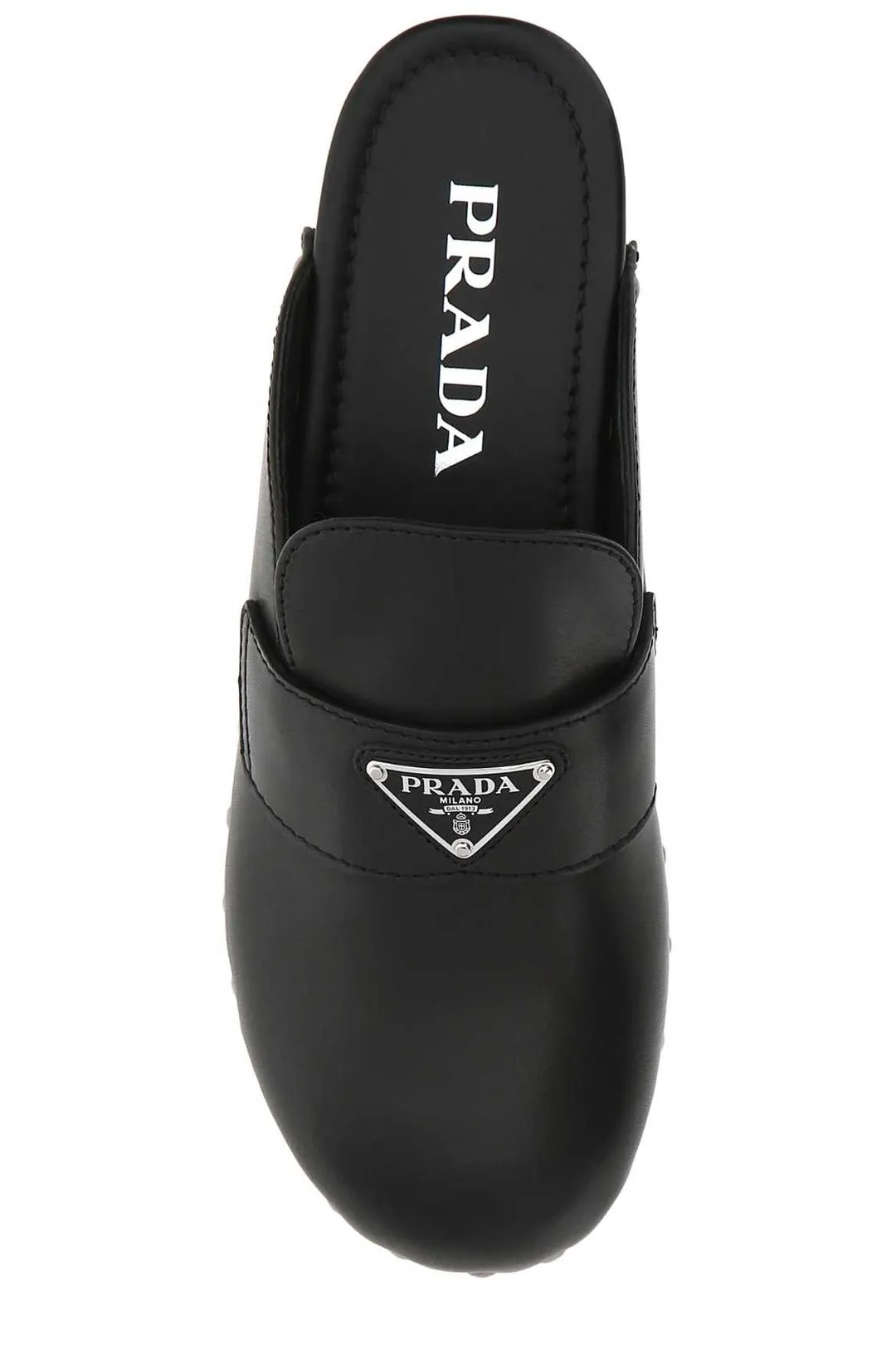 Prada Stud Embellished Clogs