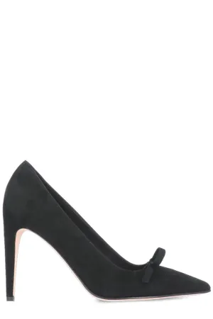 REDValentino Bow Detailed Pointed Toe Pumps
