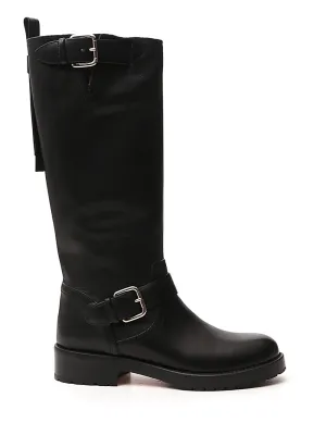 REDValentino Buckled Biker Boots