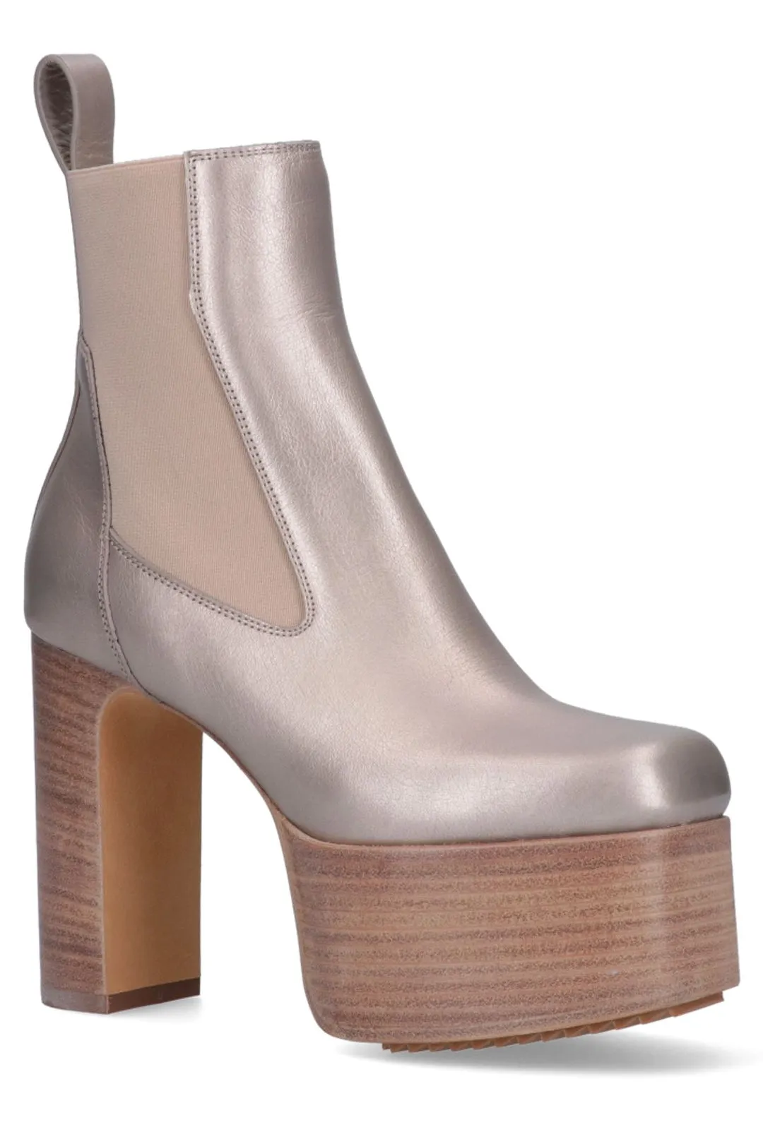 Rick Owens Platform Square Toe Ankle Boots