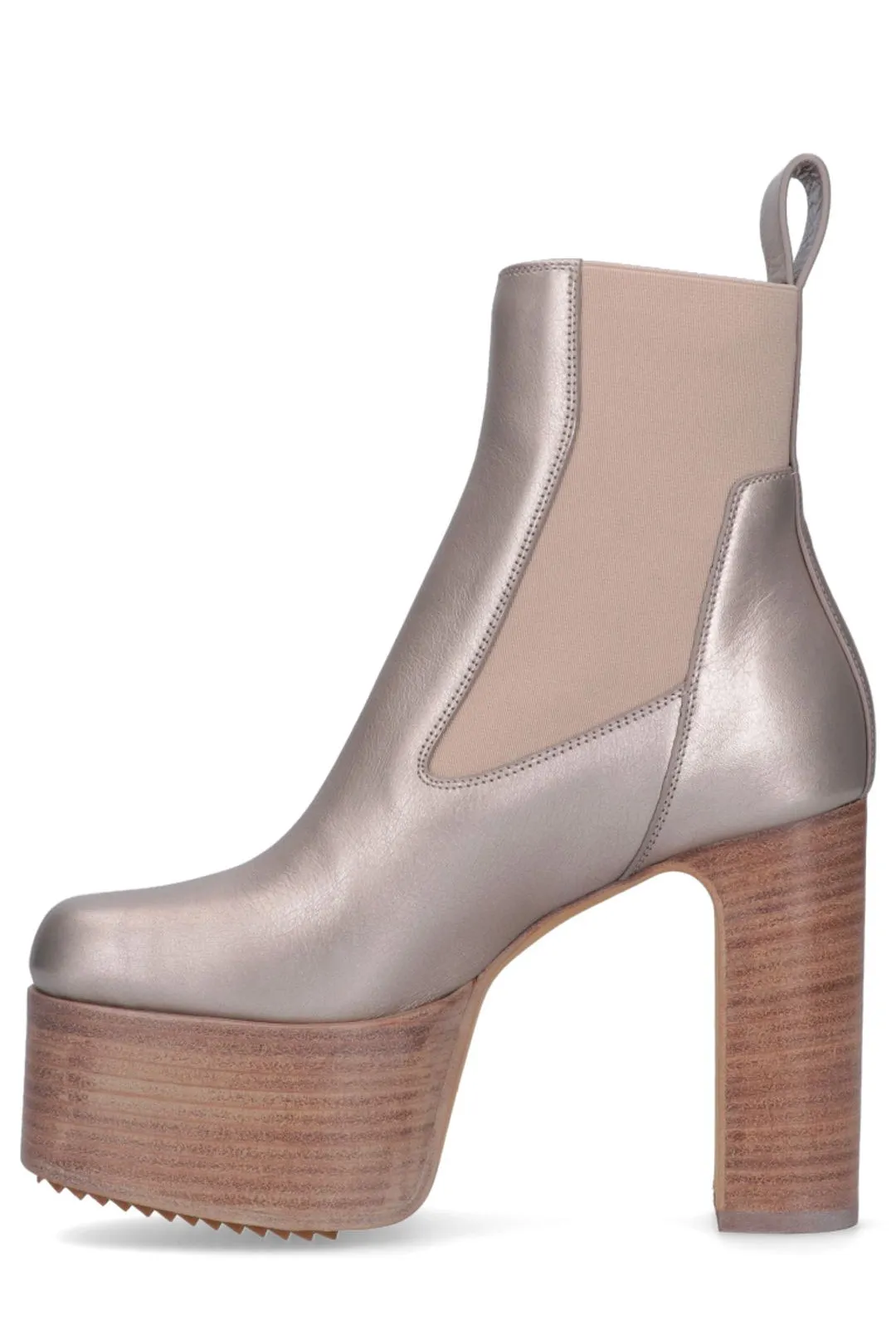 Rick Owens Platform Square Toe Ankle Boots