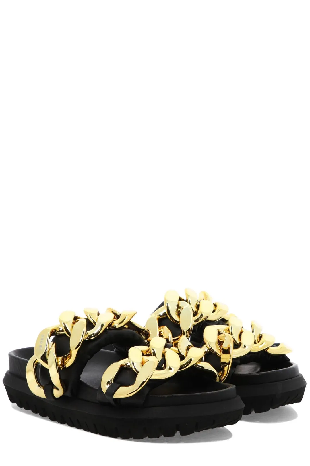 Sacai Chain Link Detailed Open Toe Sandals