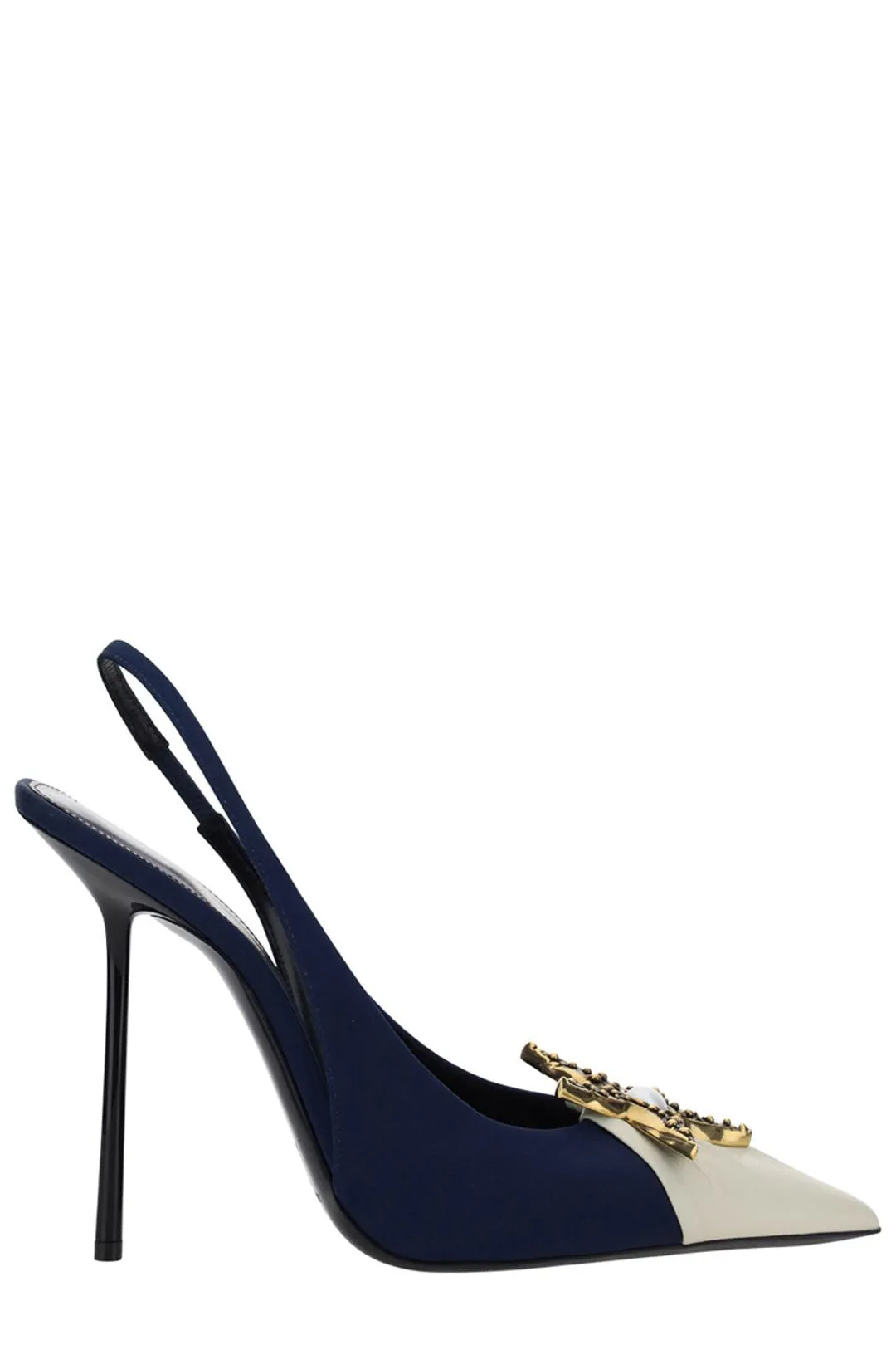 Saint Laurent Color-Block Pointed Toe Pumps