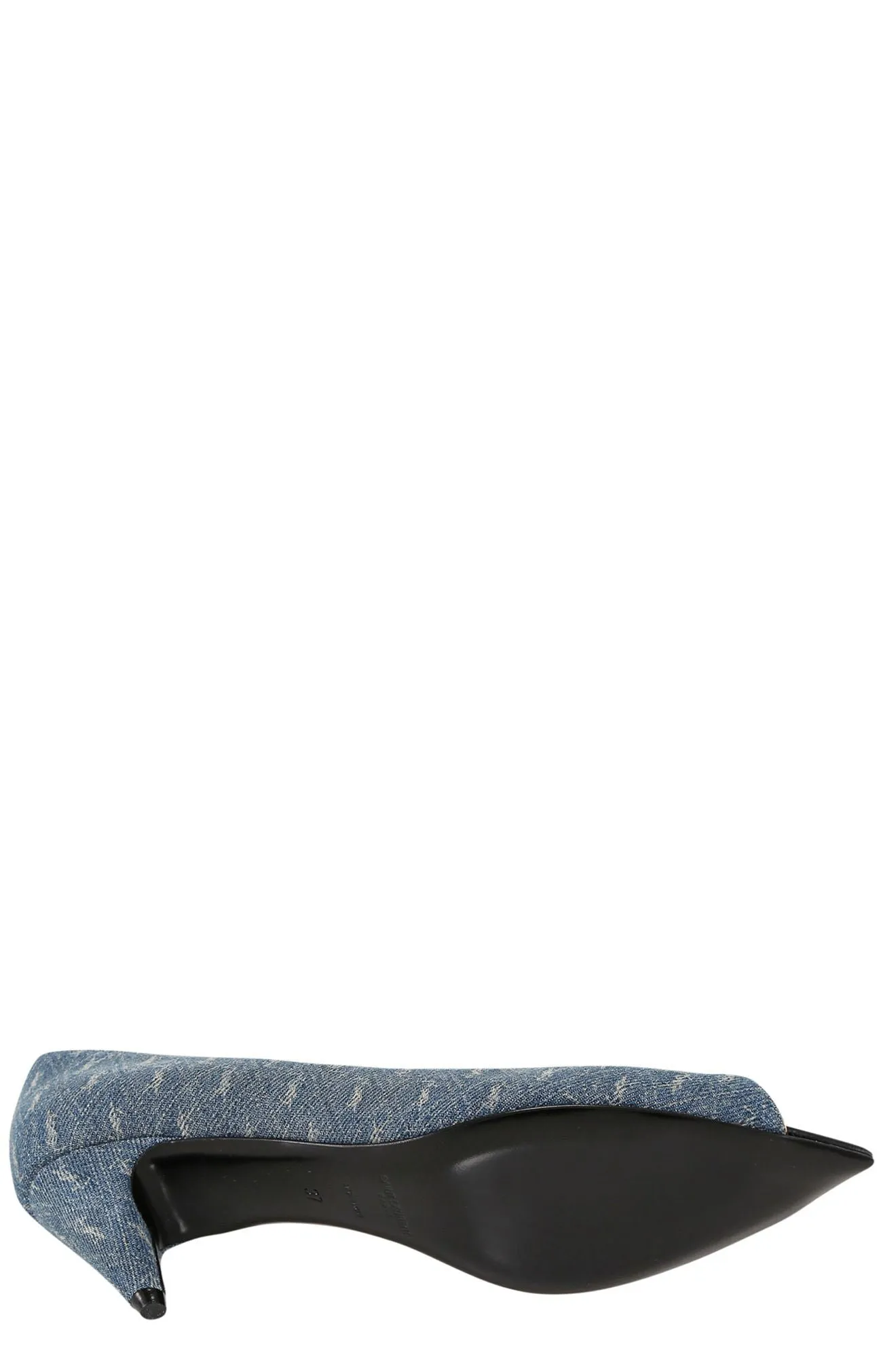Saint Laurent Lola Monogram Denim Pumps