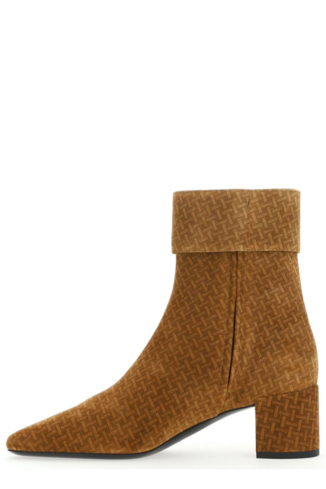 Saint Laurent Woven Pattern Buckle Boots