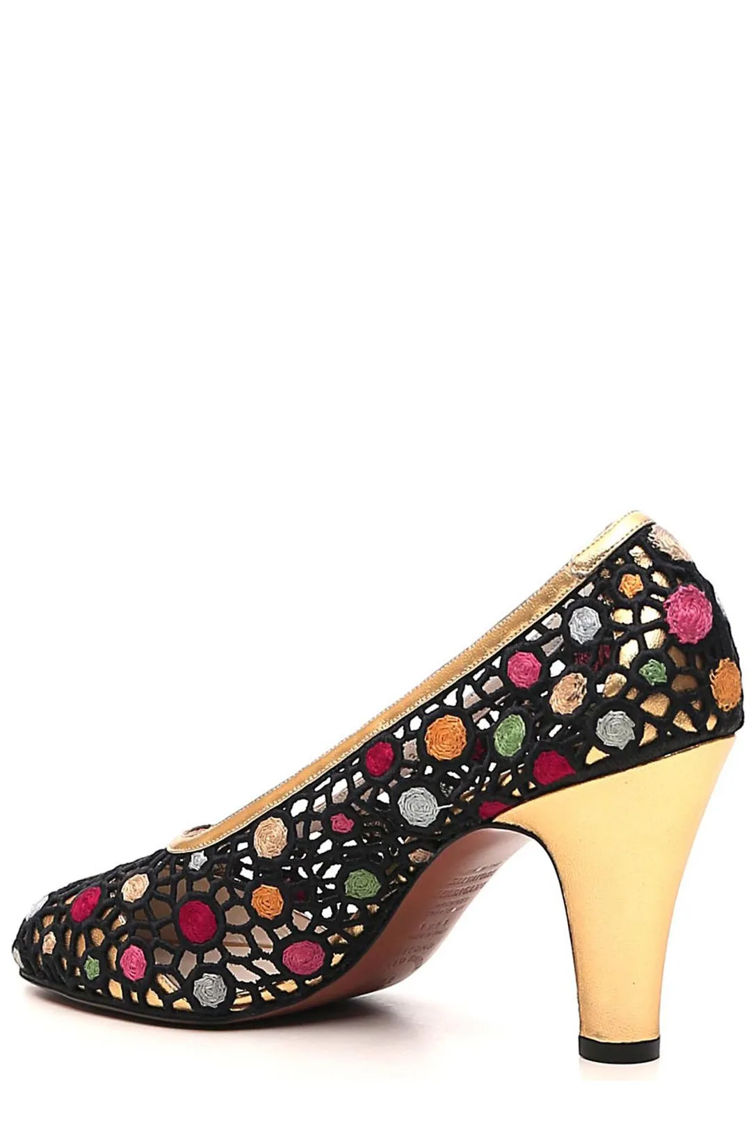 Salvatore Ferragamo Embroidered Slip On Pumps