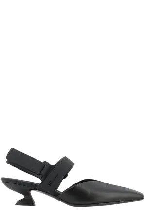 Salvatore Ferragamo F-Heel Slingback Pumps