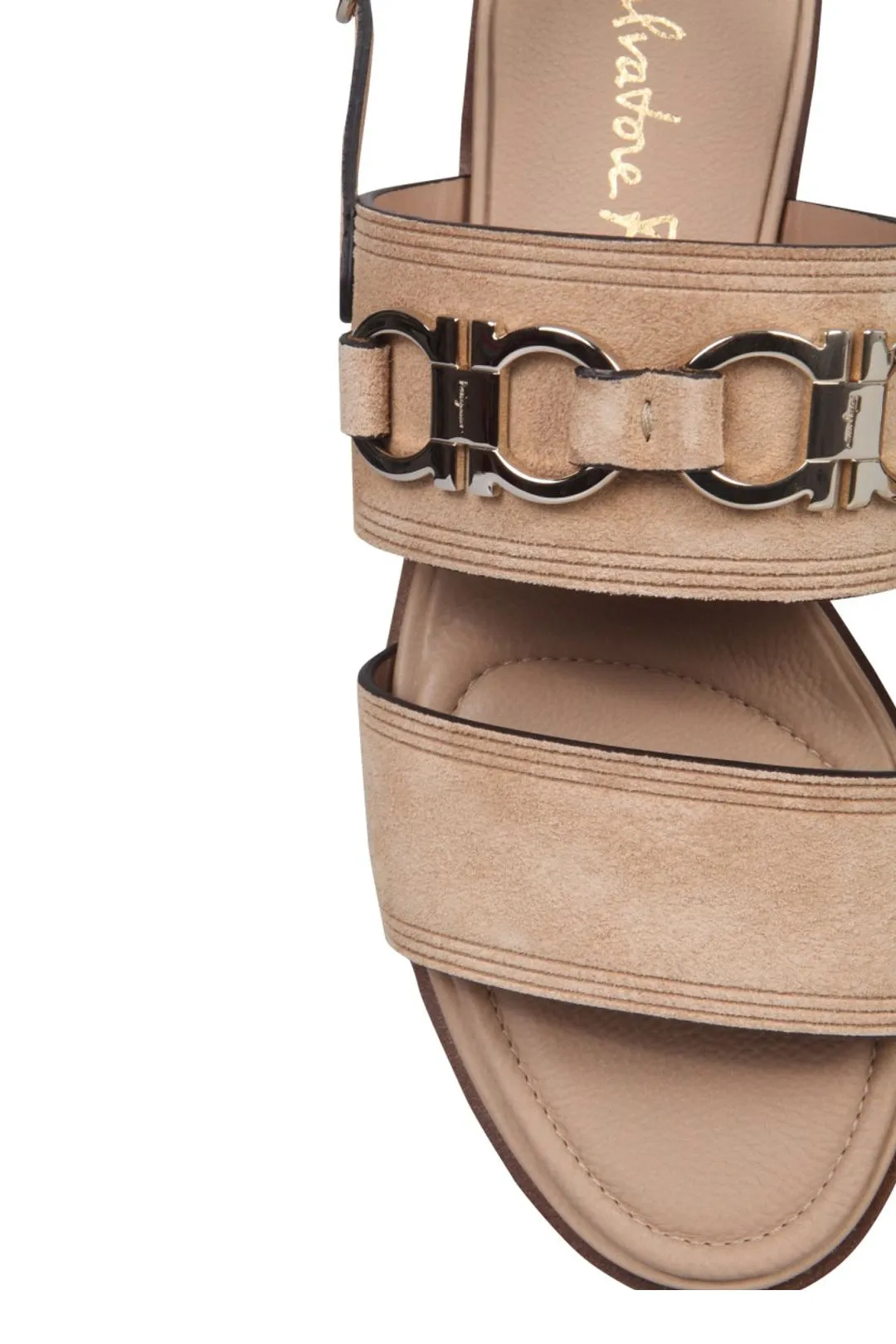Salvatore Ferragamo Gancini Ankle Strapped Sandals