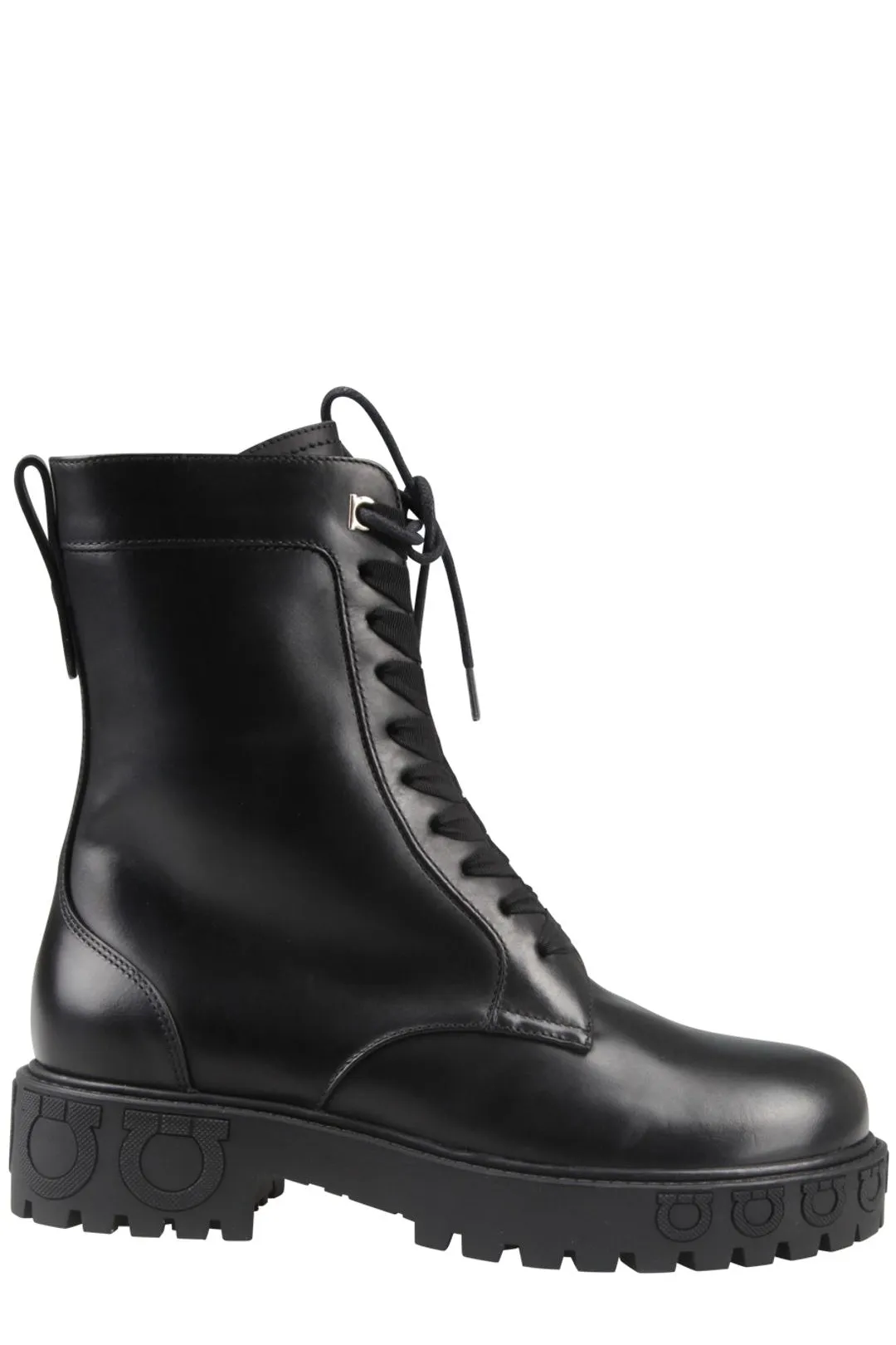 Salvatore Ferragamo Gancini Biker Boots