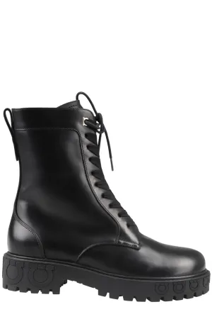 Salvatore Ferragamo Gancini Biker Boots