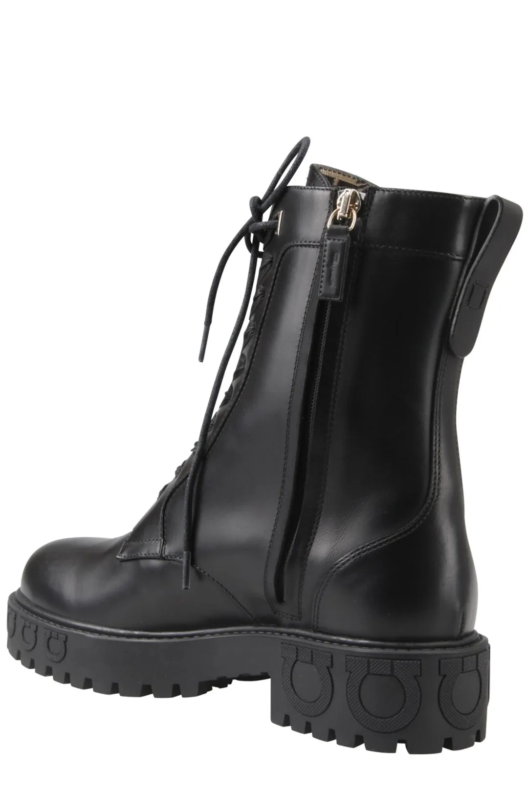 Salvatore Ferragamo Gancini Biker Boots