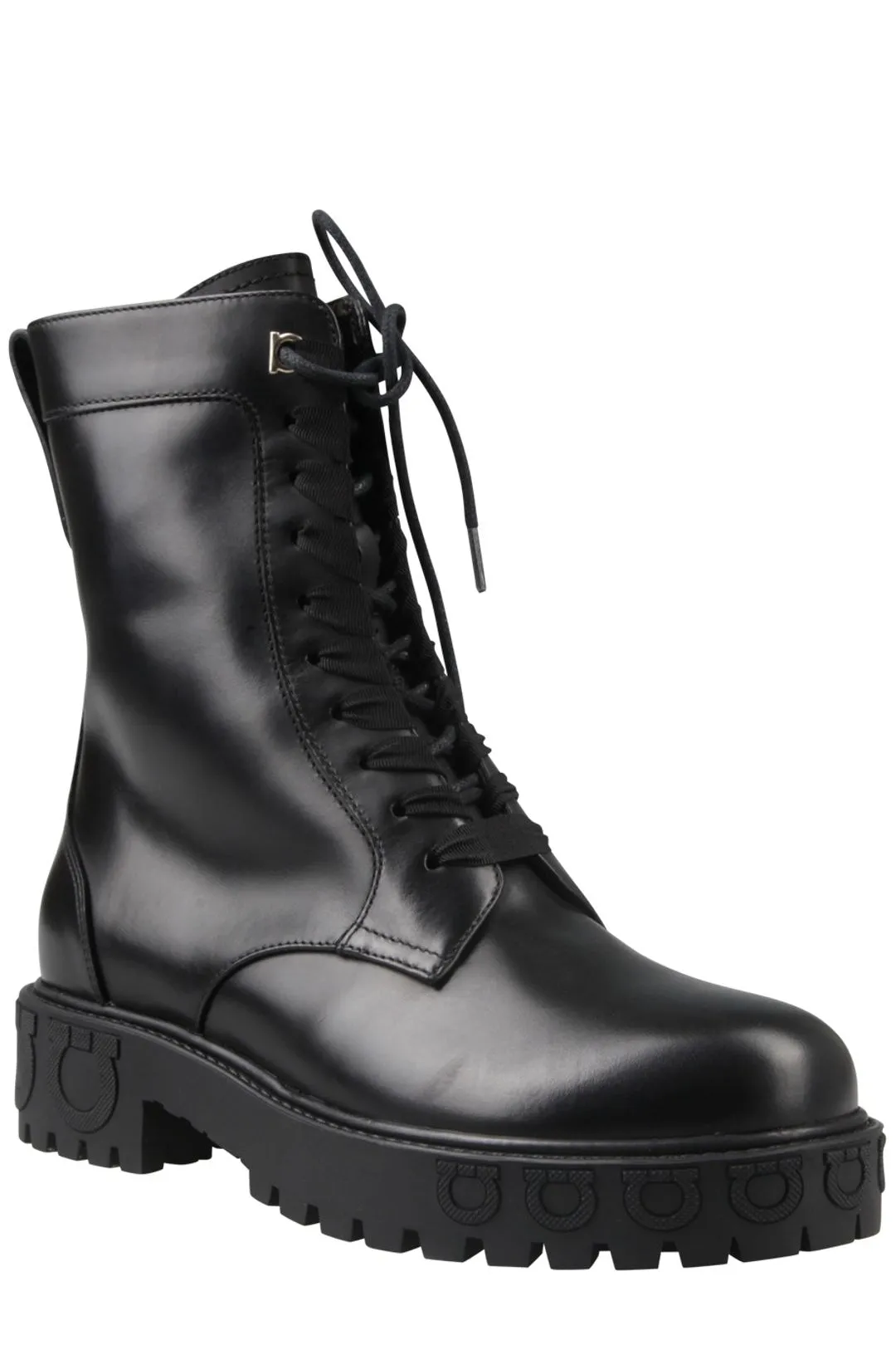 Salvatore Ferragamo Gancini Biker Boots