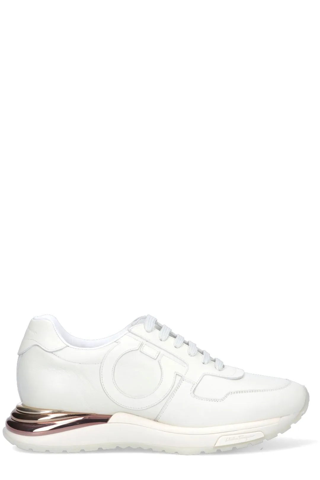 Salvatore Ferragamo Gancini Metallic Detail Sneakers
