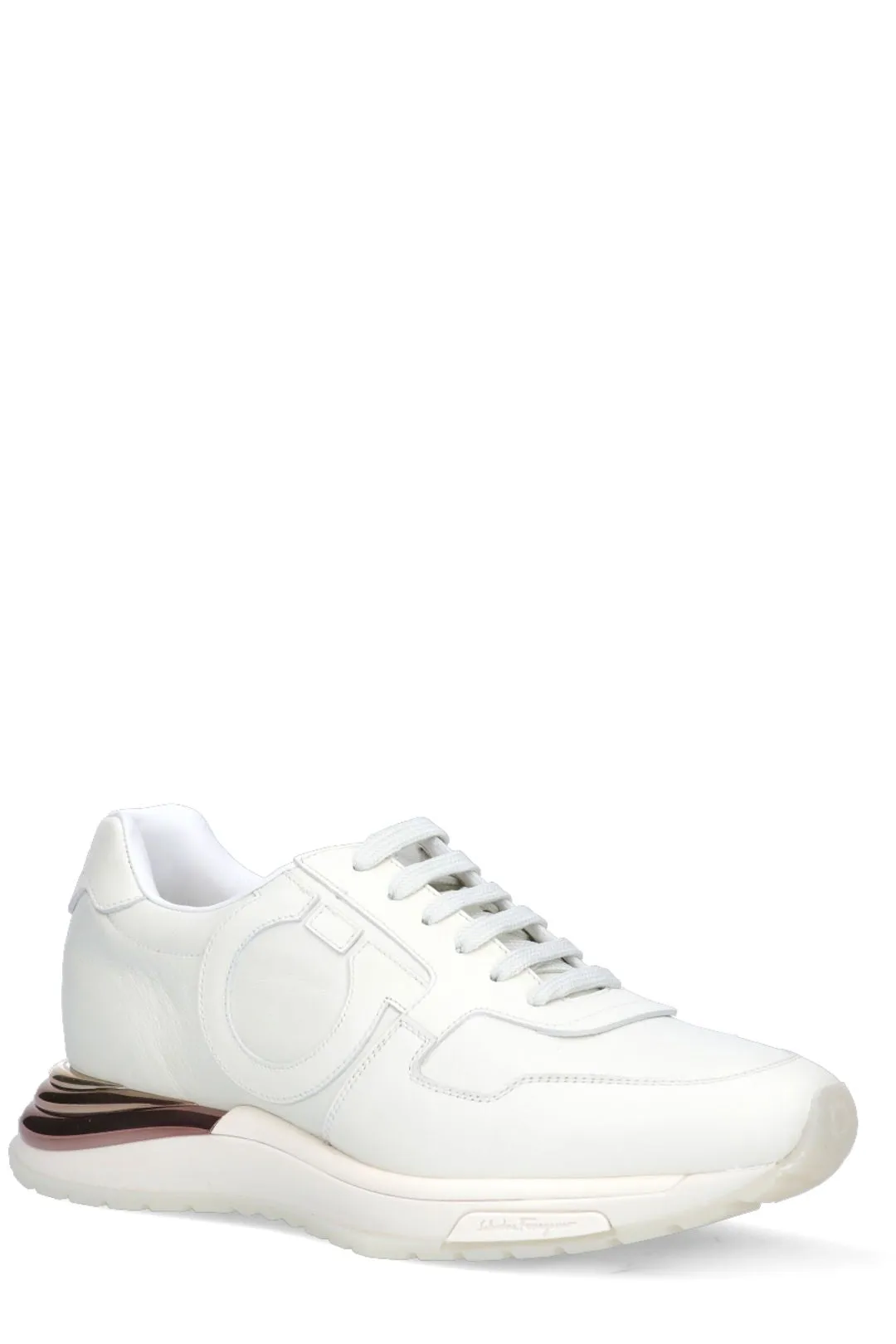Salvatore Ferragamo Gancini Metallic Detail Sneakers