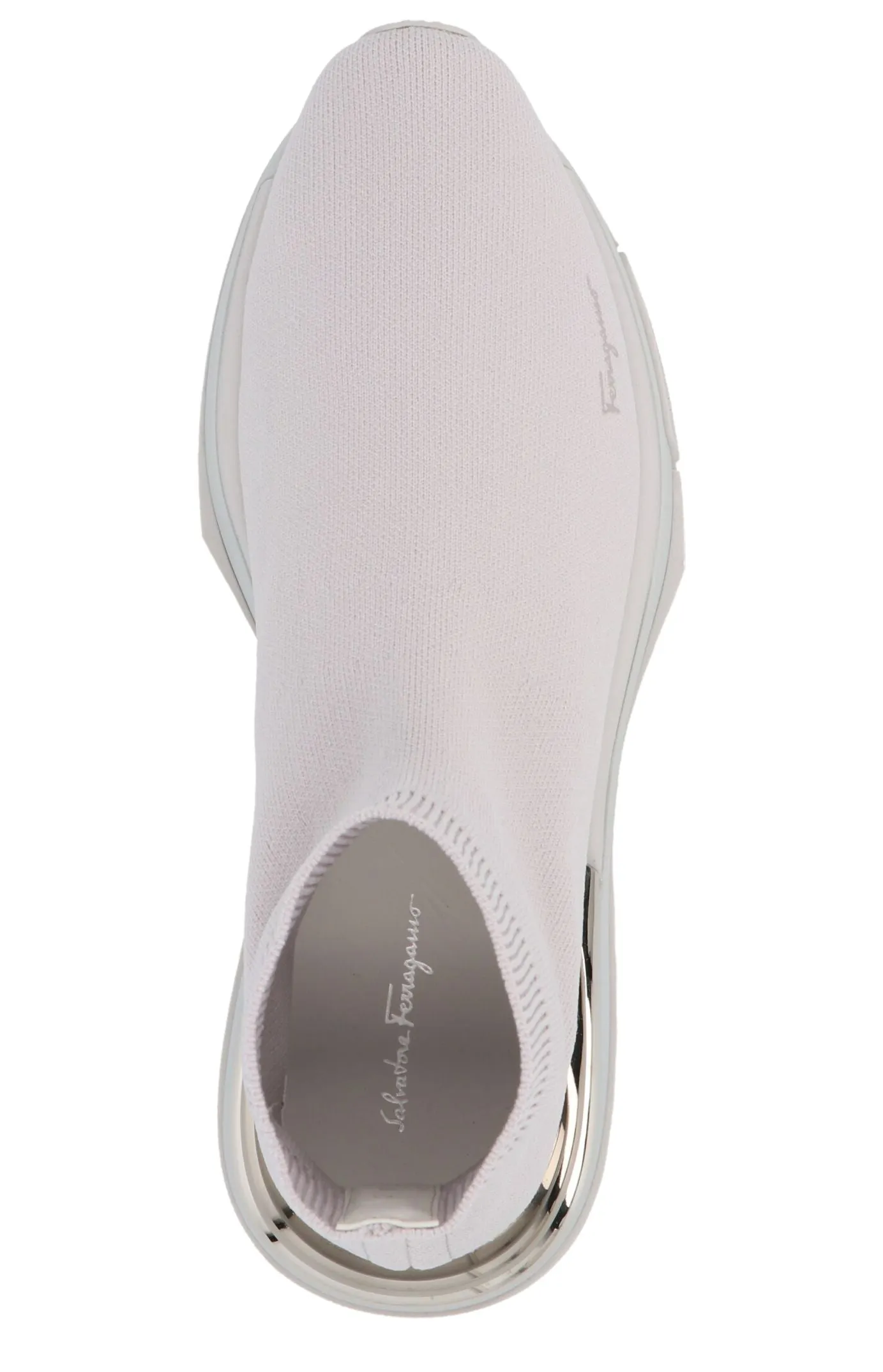 Salvatore Ferragamo Logo Print Sock Sneakers