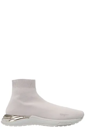 Salvatore Ferragamo Logo Print Sock Sneakers