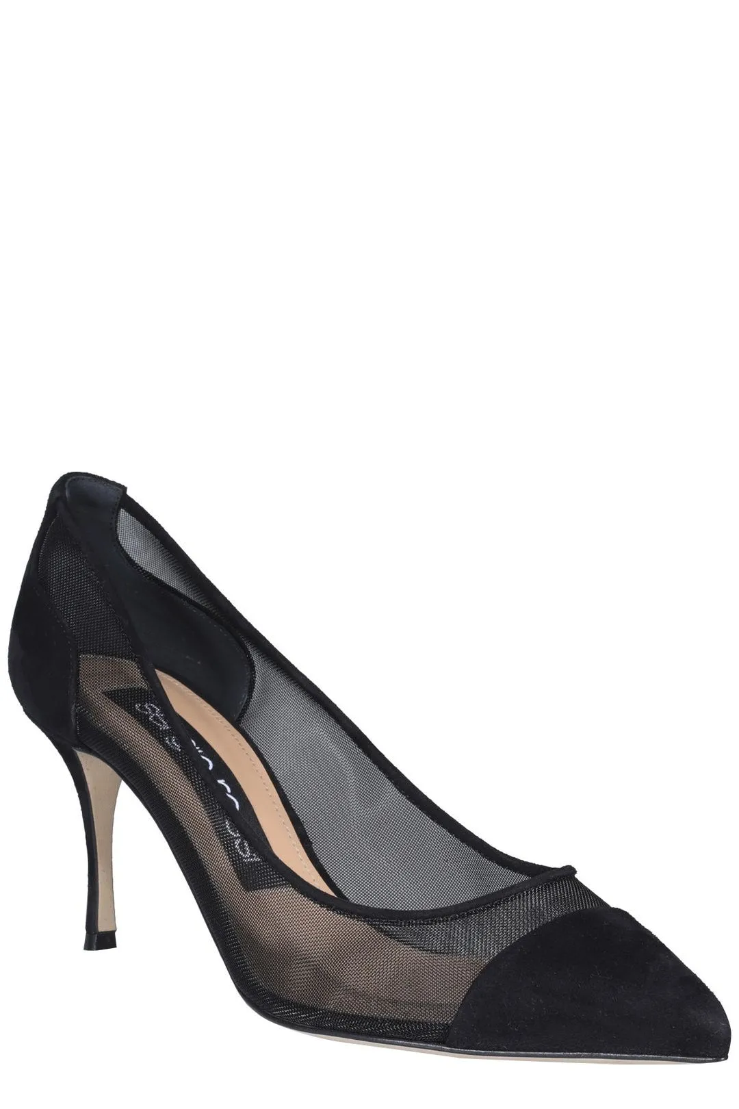 Sergio Rossi Mesh Pointed Toe Pumps