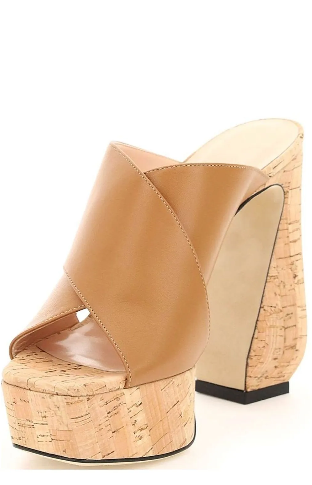 Si Rossi Cork Platform Slip-On Sandals