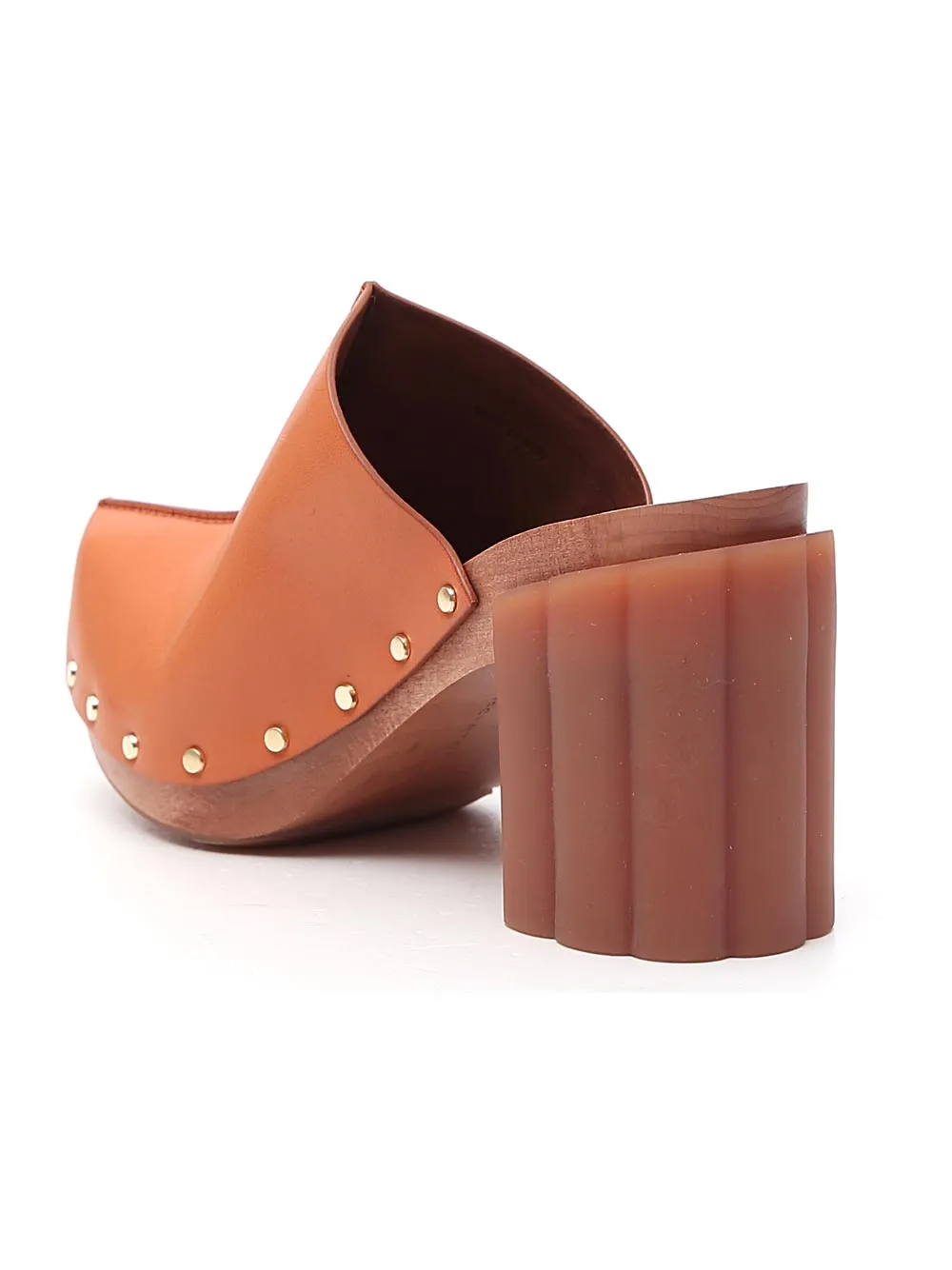 Stella McCartney Studded Block-Heel Mules