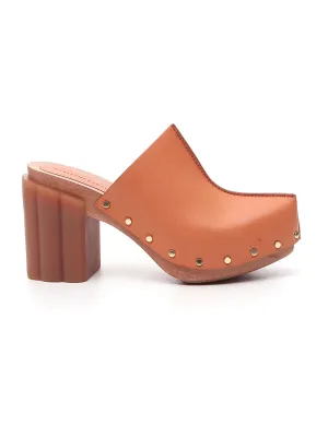 Stella McCartney Studded Block-Heel Mules