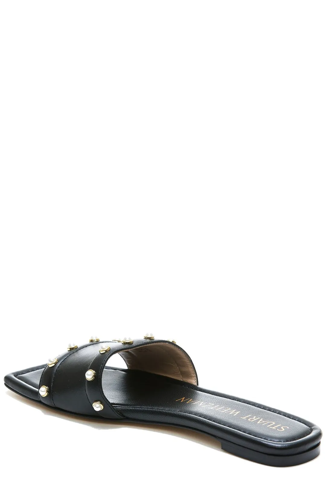 Stuart Weitzman Embellished Square Toe Sandals