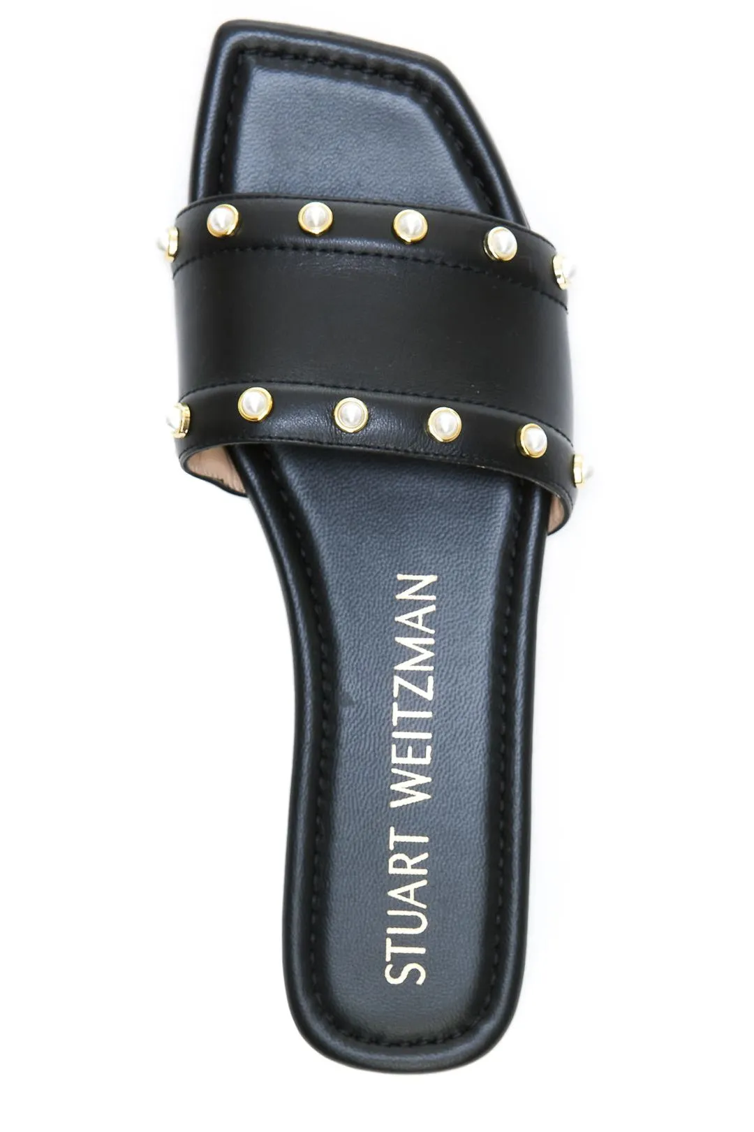 Stuart Weitzman Embellished Square Toe Sandals