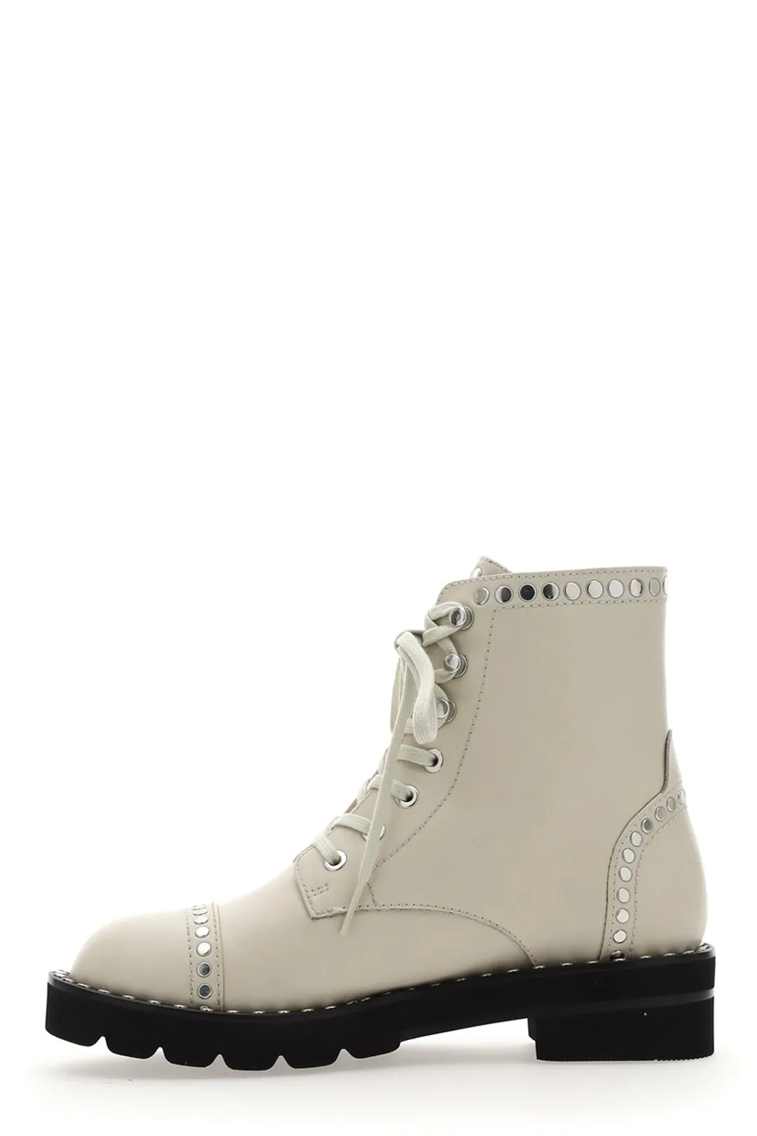 Stuart Weitzman Mila Lift Studded Lace-Up Boots