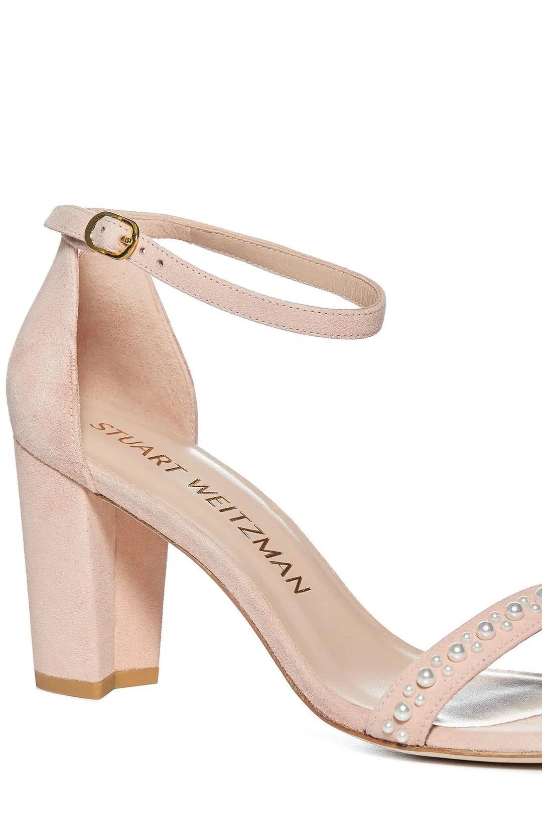 Stuart Weitzman Nearly Nude Demi Pearl Sandals