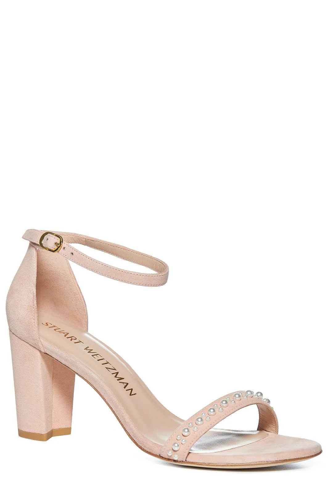 Stuart Weitzman Nearly Nude Demi Pearl Sandals