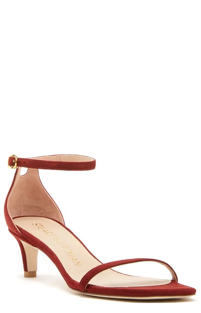 Stuart Weitzman Nudist Curve Ankle Strap Sandals