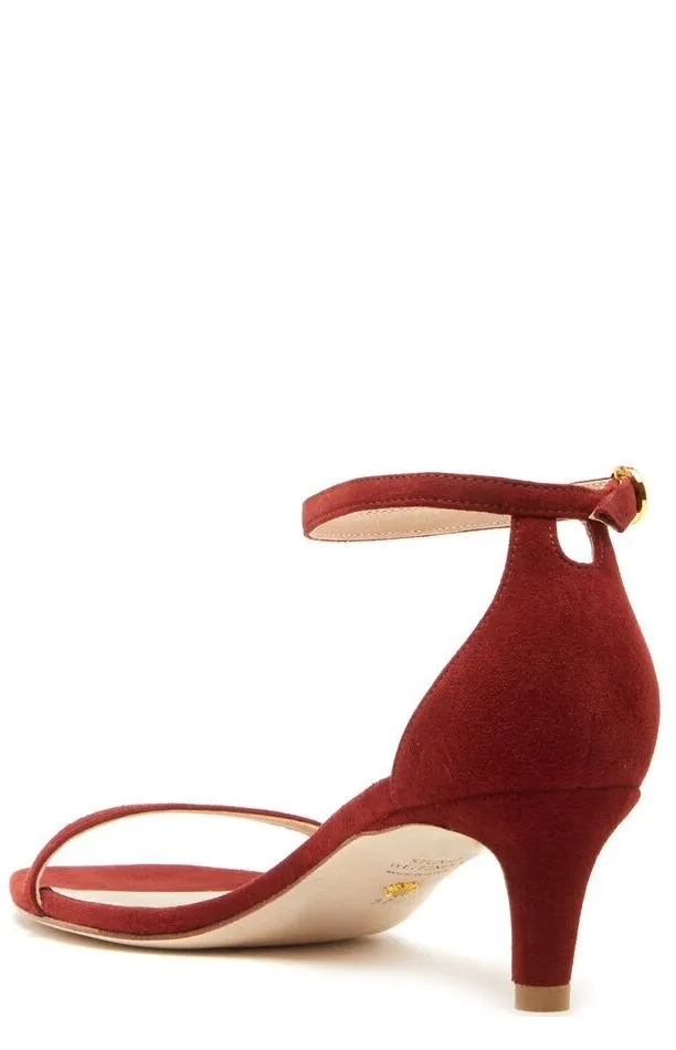 Stuart Weitzman Nudist Curve Ankle Strap Sandals