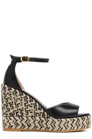 Stuart Weitzman Open-Toe Woven Sandals