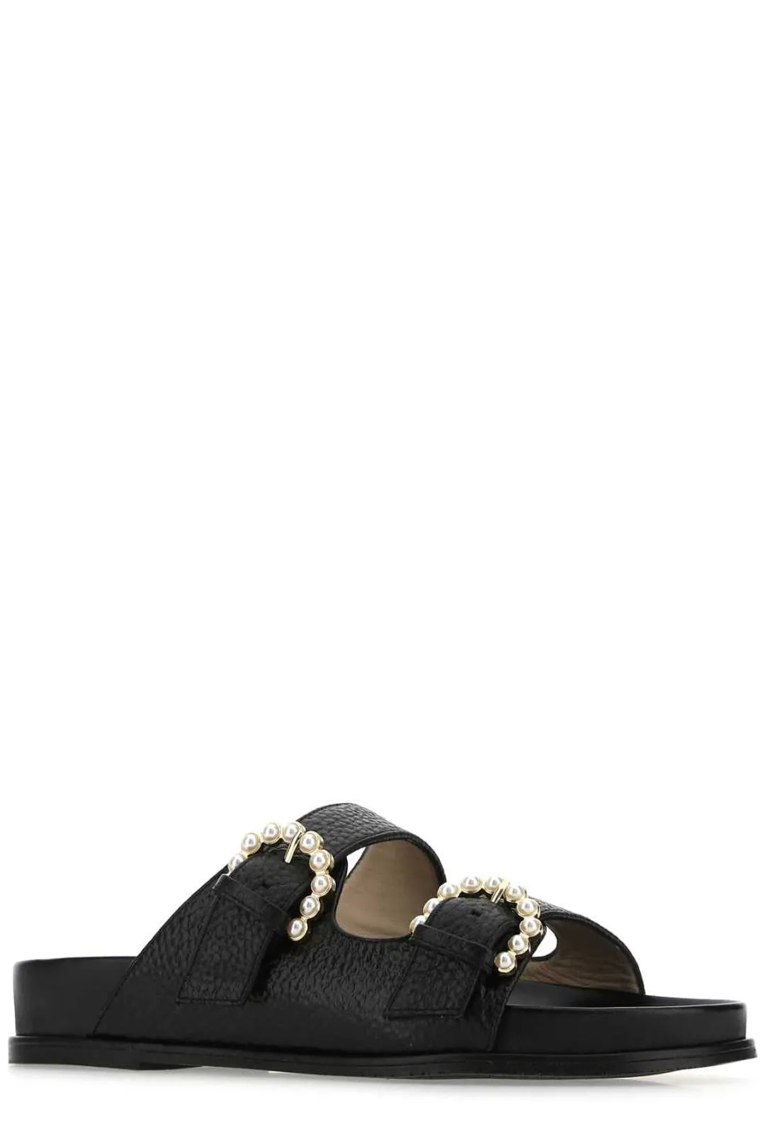 Stuart Weitzman Piper Buckled Slide Sandals