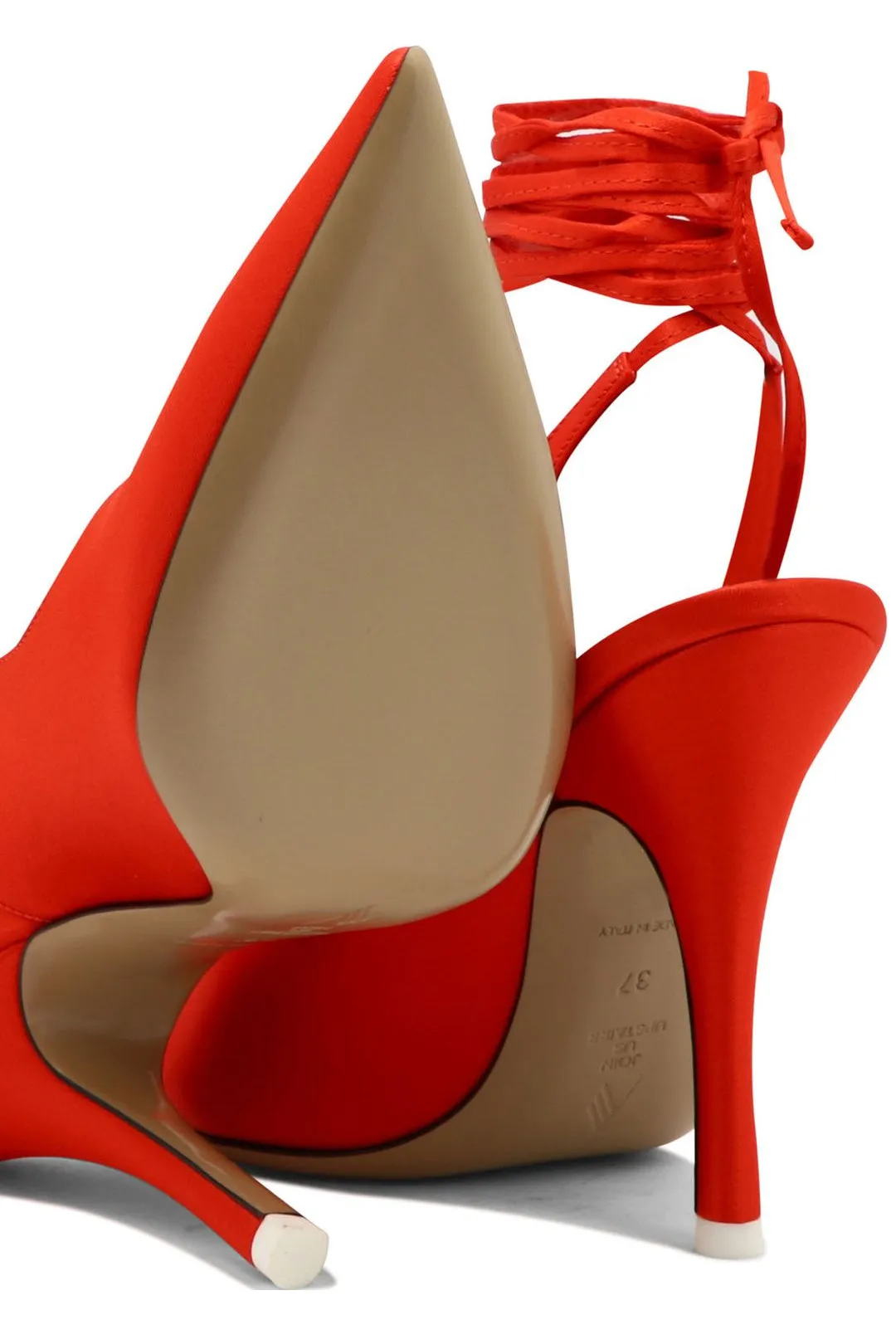 The Attico Venus Wrap-Tie Ankle Slingback Pumps