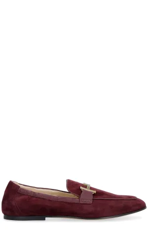 Tod's Double T Logo Embellished Loafers