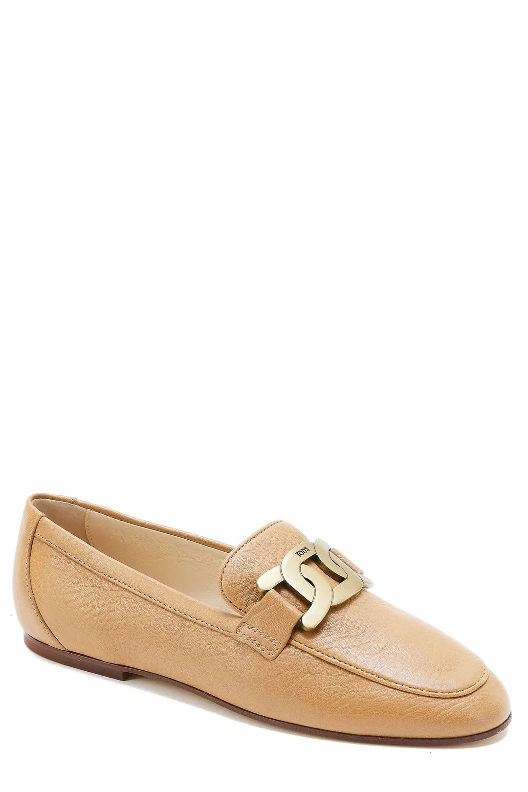 Tod's Kate Chain Link Almond Toe Loafers