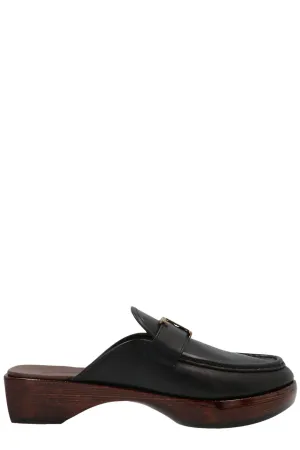 Tod's Timeless Logo Plaque Mules
