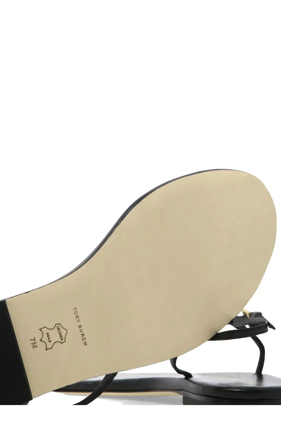 Tory Burch Logo Plaque Slip-On Flat Sandals