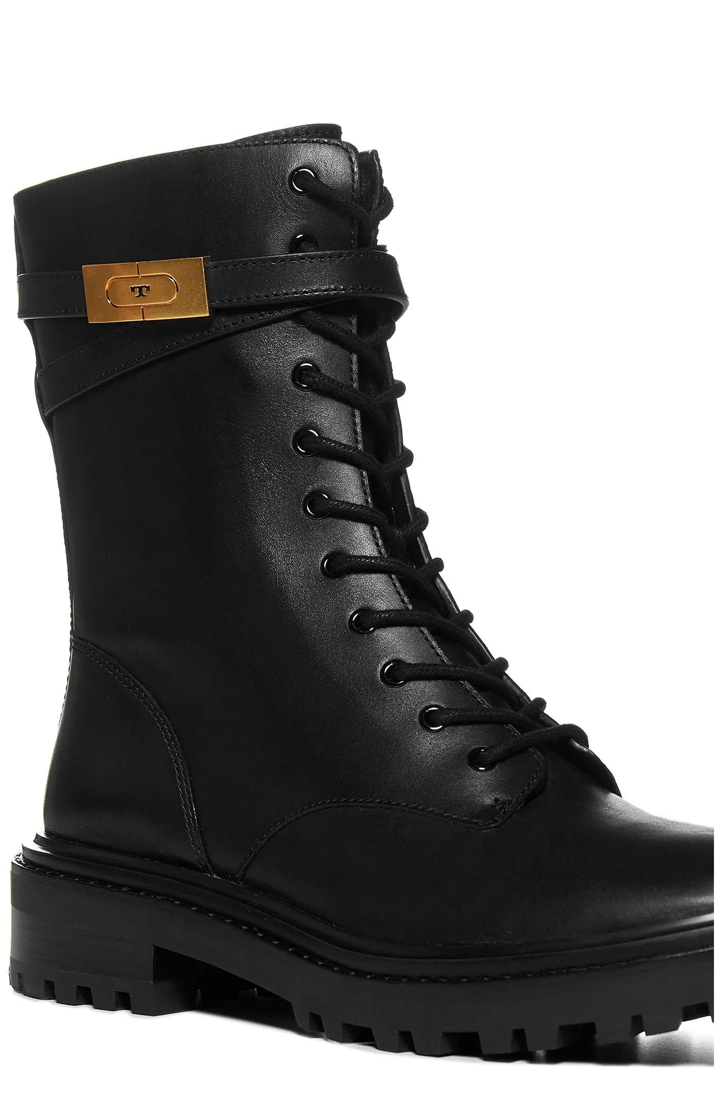 Tory Burch T Hardware Lace-Up Boots