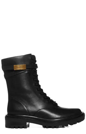 Tory Burch T Hardware Lace-Up Boots