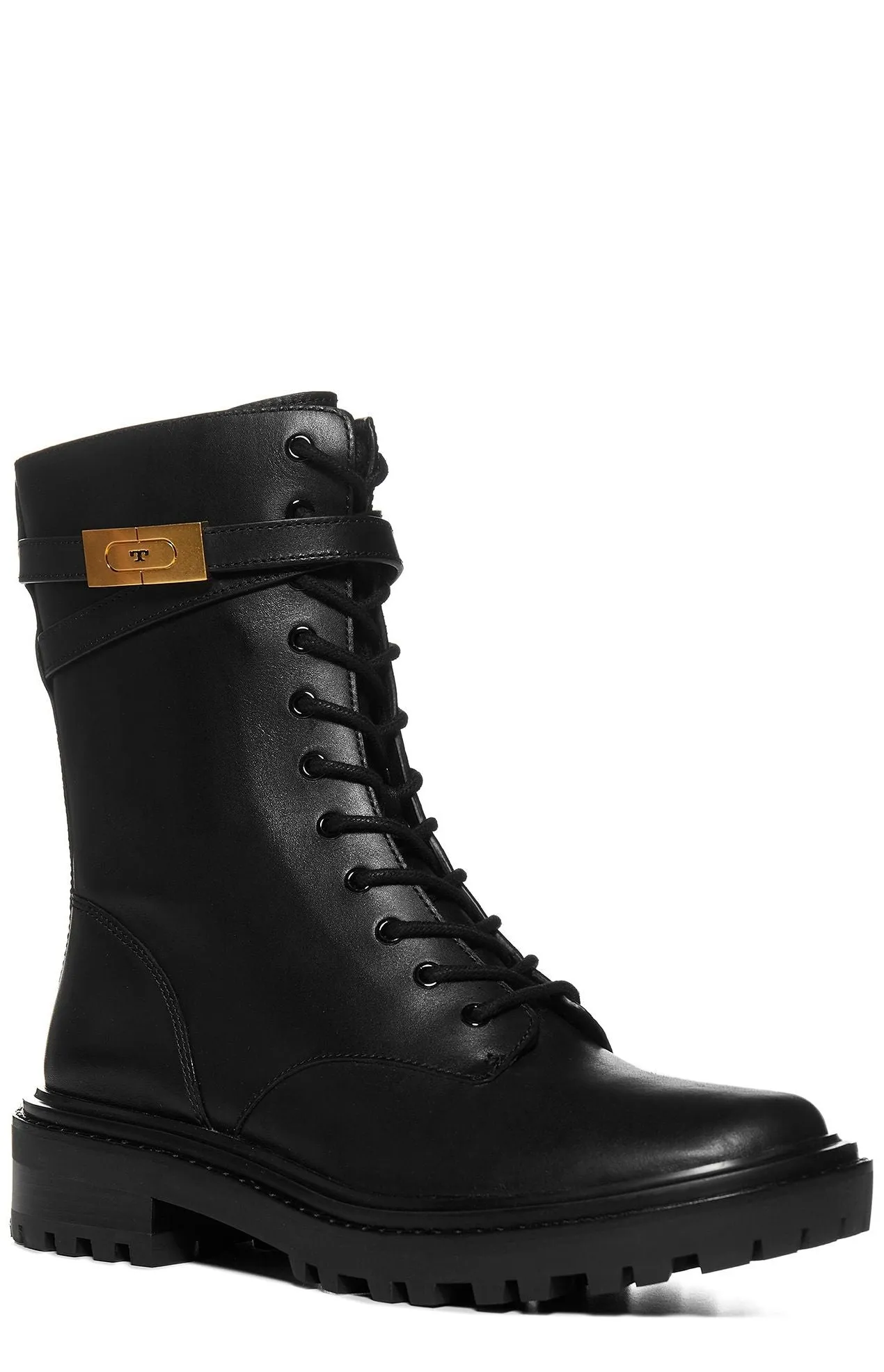 Tory Burch T Hardware Lace-Up Boots